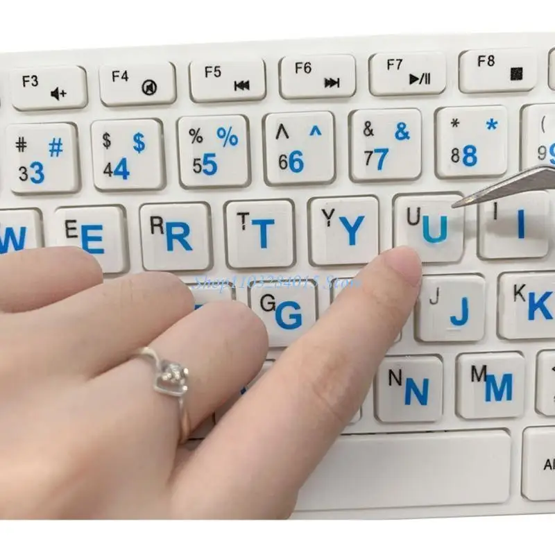 R6FF Keyboard Sticker Language-English Letter Proetction Foil Film for Laptop