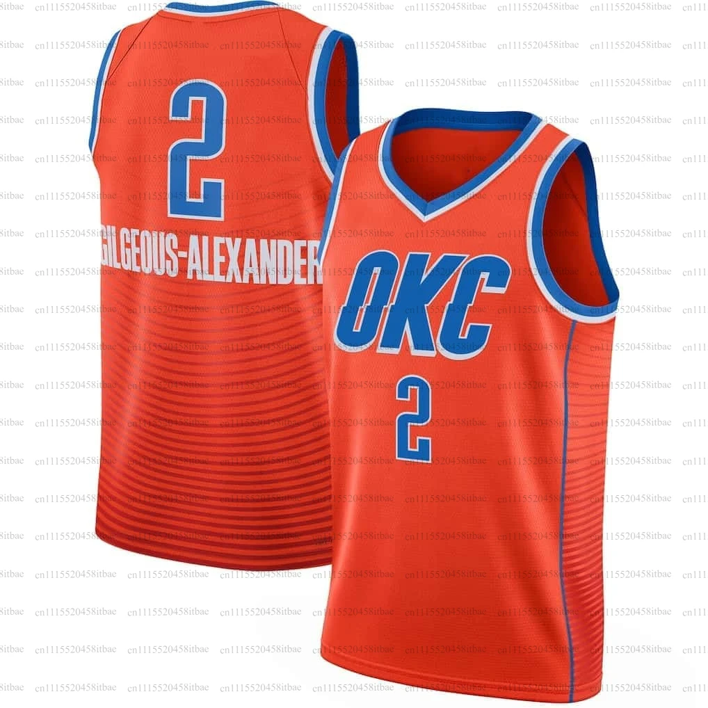 26-27 Thunder Team Basketball Unisex Jersey Alexander Jersey Summer Men Women Sports Breathable Quick-drying Vest Jersey