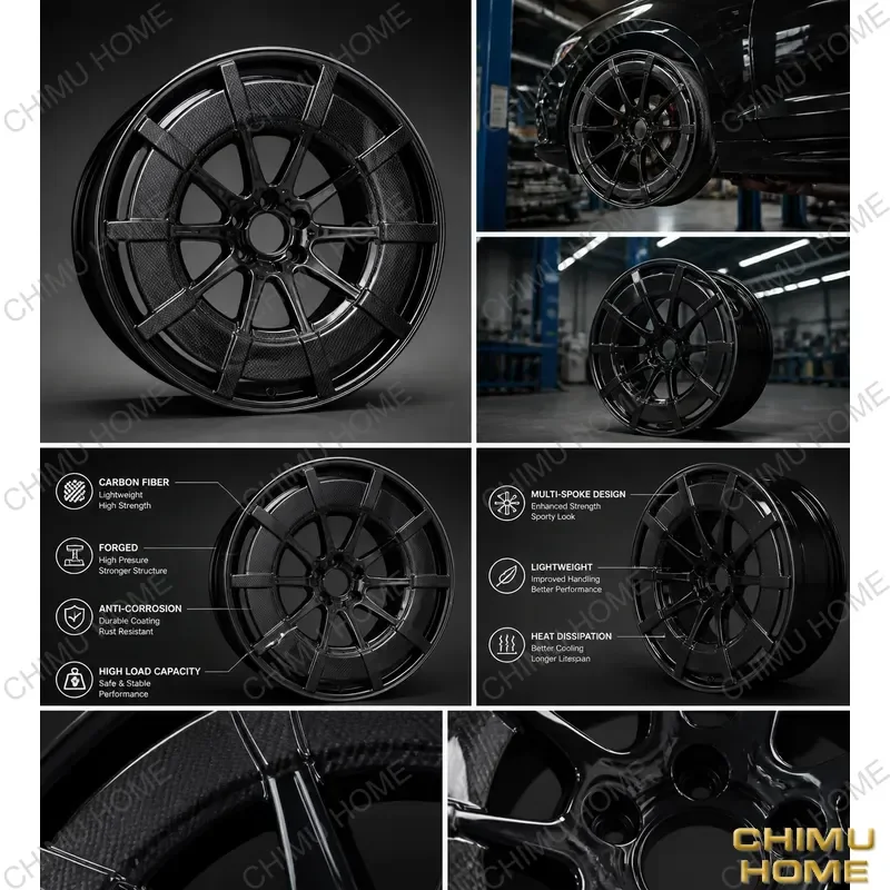 【CHIMU HOME】19-Inch Deep Dish Forged Alloy Wheels Chrome Mesh Design for Mercedes-Benz Retrofit Upgrade