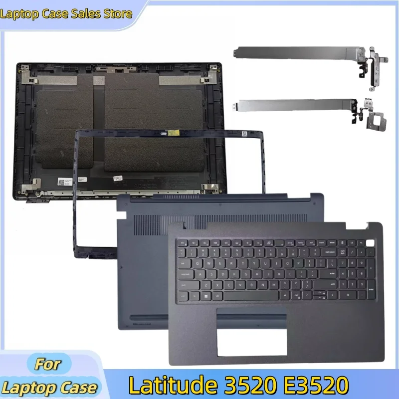 Nova capa para laptop Latitude 3520 E3520, tampa traseira, capa traseira do LCD, moldura frontal, dobradiça, capa superior do apoio para as mãos, capa inferior da base.