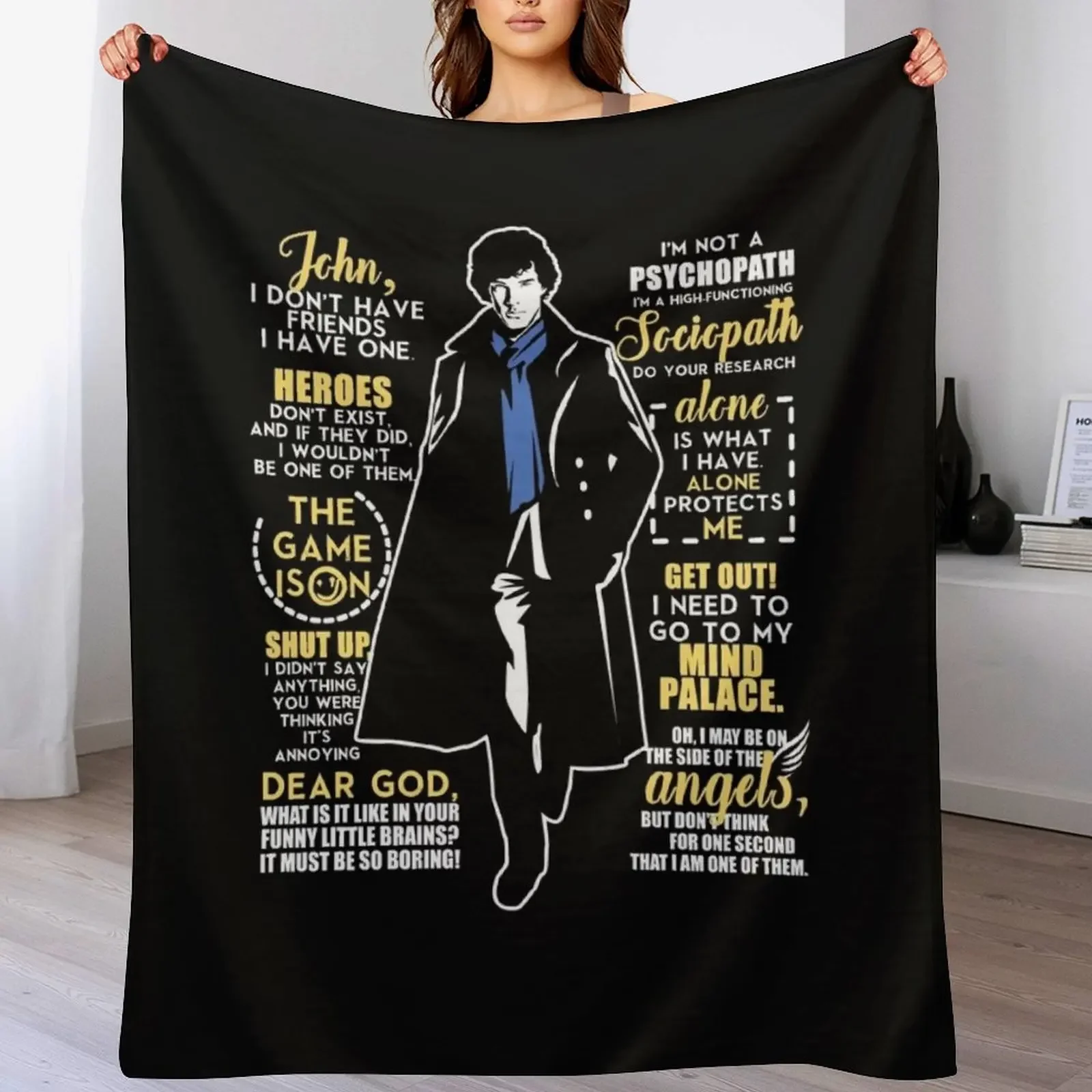 

Detective Quotes V3.0 Throw Blanket Stylish Decor Blanket Gift for Friends Roommate
