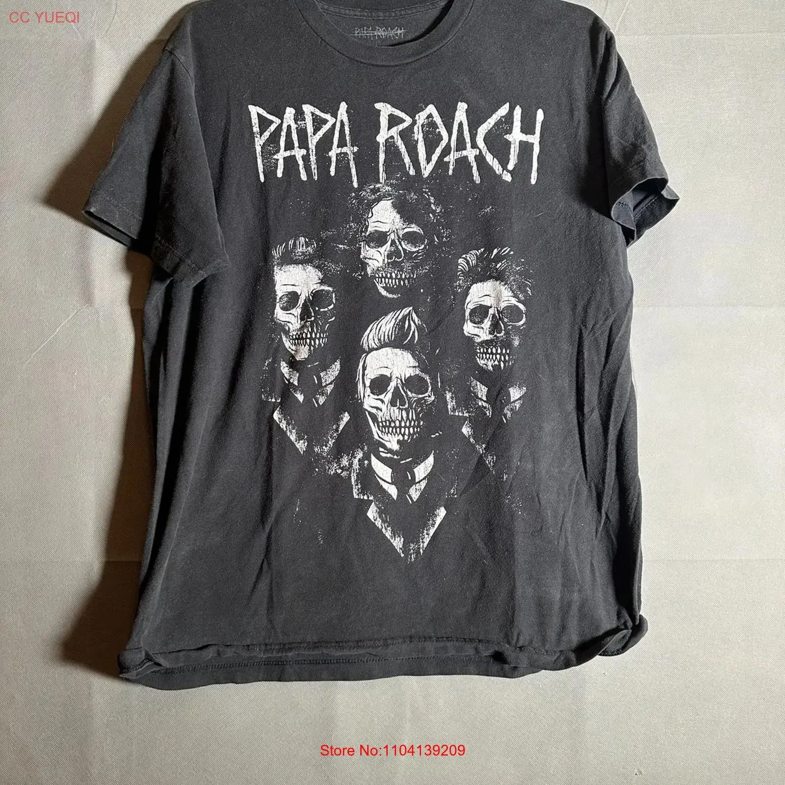 Papa Roach T Shirt Mens Large Band Skull I Think Need Help Rock Musi vintage Washed Comfortable Unisex streetwear