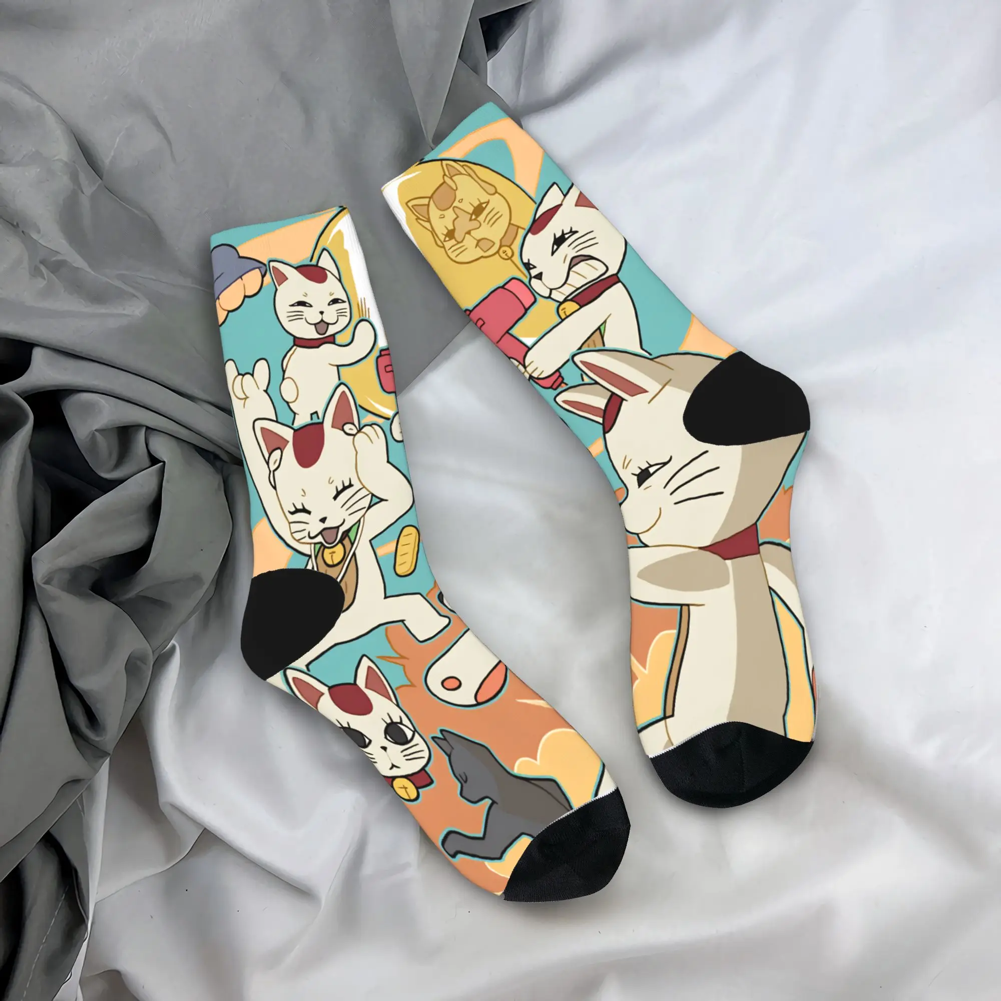 

Anime DanDaDan Stockings Men Socks High Quality Fashion Socks Autumn Outdoor Sports Non-Slip Graphic Socks Gift