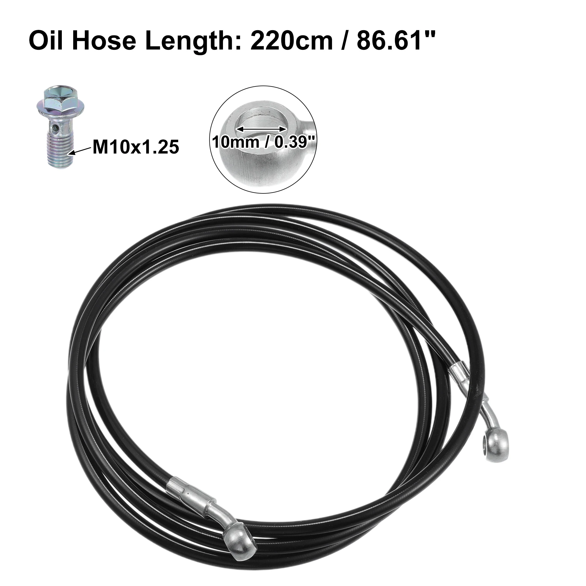 Motoforti 30/50/60/80/90/100/110/150/180/200/220 cm Bremsschlauch Motorrad hydraulische Bremsleitung Ölschlauch Rohr Fahrrad 1 Set
