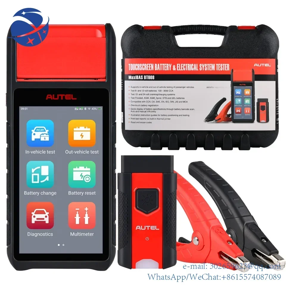 yyhc Autel MaxiBAS BT608 All System Auto Diagnostics Tool Professional Car Battery Tester For Charging Analyzer BMS Reset