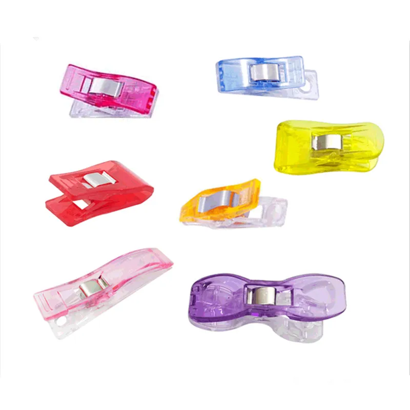 10/15/20/25Pcs Job Foot Case Multicolor Plastic Clips Fabric Clamps Patchwork Hemming Sewing Tools Sewing Accessories