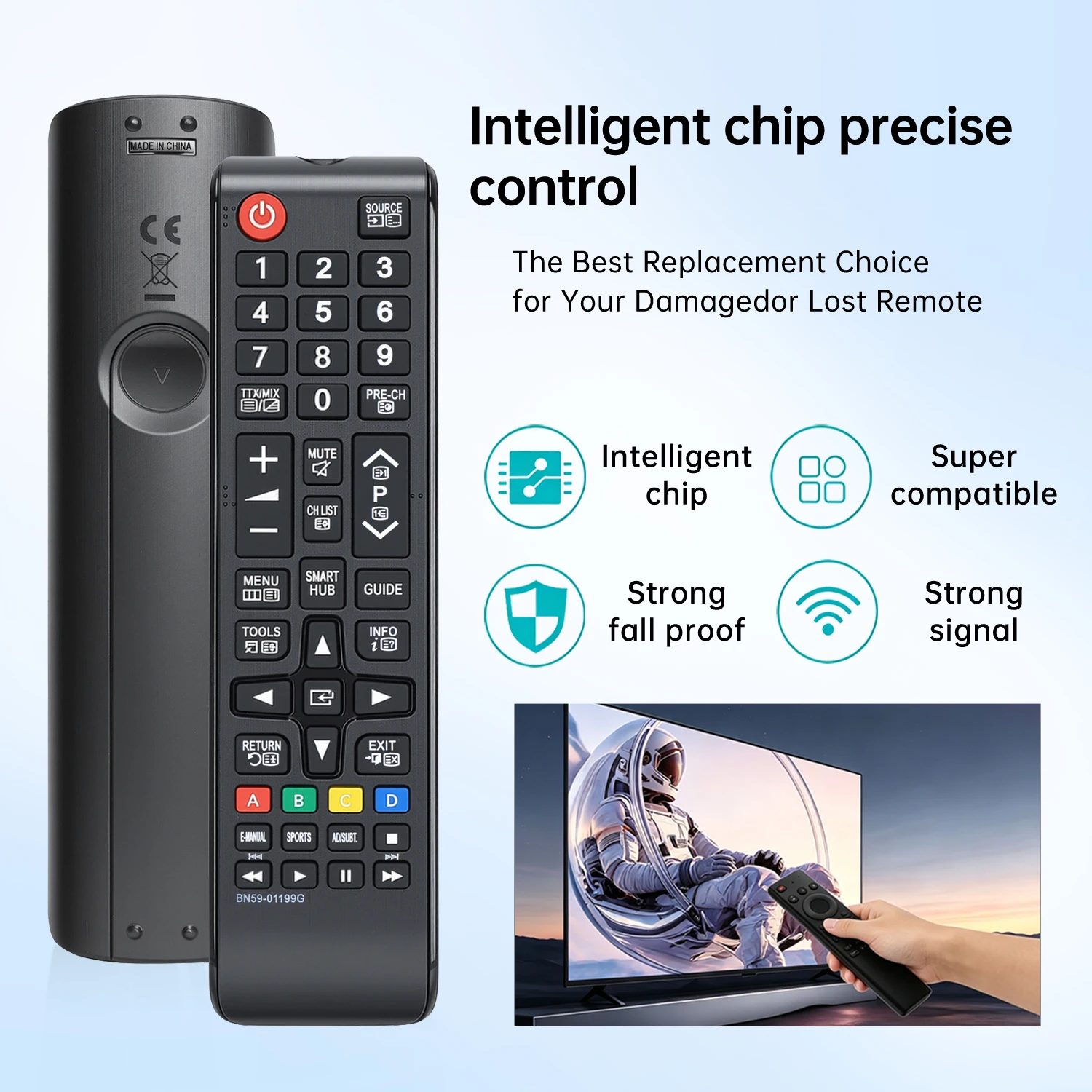 BN59-01199G Remote Control for Samsung UN32J/UN43JU/UN60J/UN60JU Series HDTV