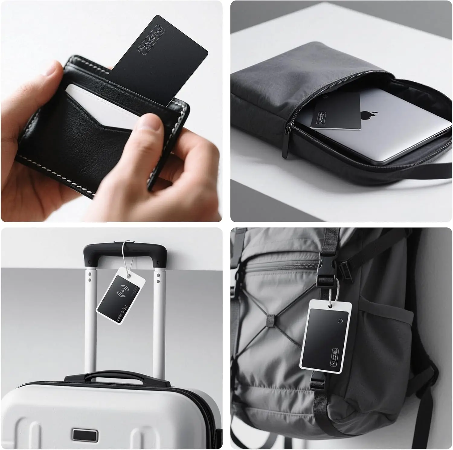 Wallet Tracker Card Air-Tag (iOS Only)Work with  Find My,Bluetooth Tracker Smart Card Wallet Finder,0.08in,IP68 Waterproof