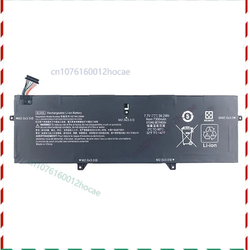 

Аккумулятор для ноутбука HP BL04xl L07353-541 EliteBook x360 1040 G5 G6 7,7 В 56,2 Вт