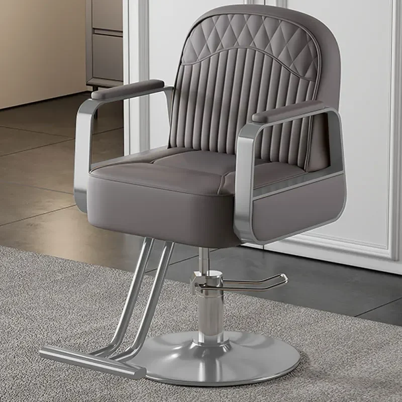 Professional Stainless Steel Barber Chair Salon Hair Shop Black Comfort Personalized Salon Chair Luxury Lifter Cadeira Furniture