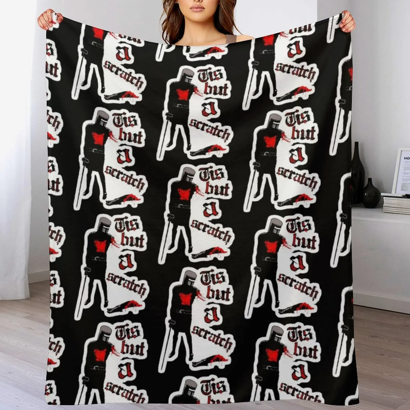 

_Tis But a Scratch! Throw Blanket Plush bed plaid For Decorative Sofa manga Blankets