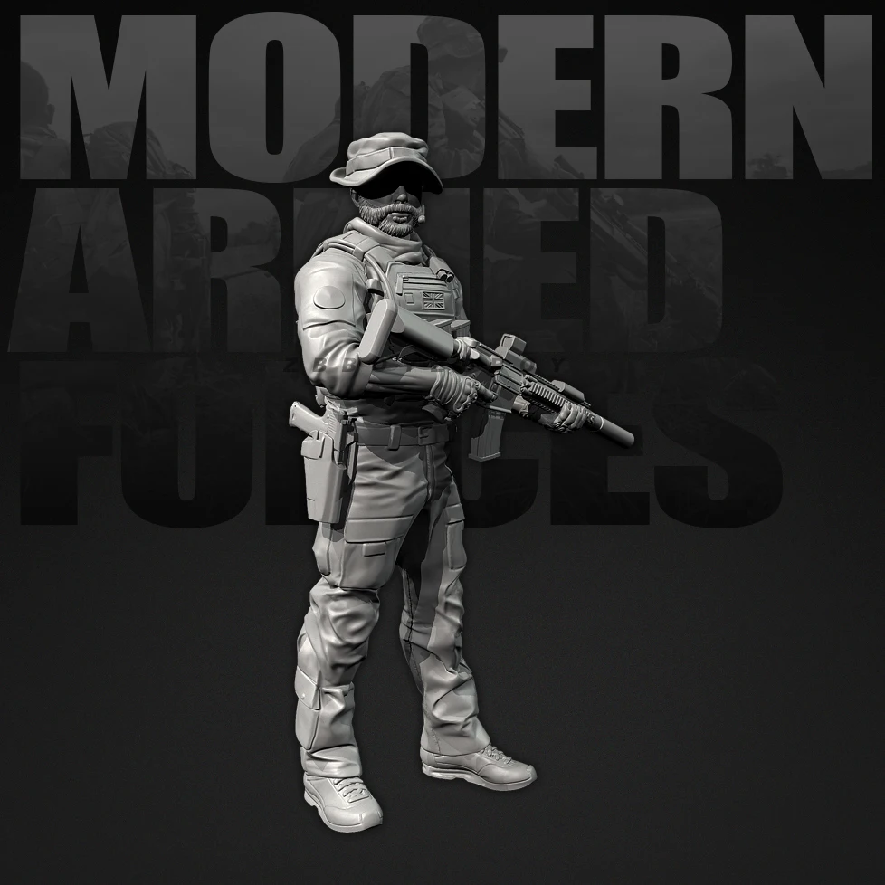 The height of man 25mm 38mm 50mm Resin Soldier colorless and self-assembled TD-7484/3D