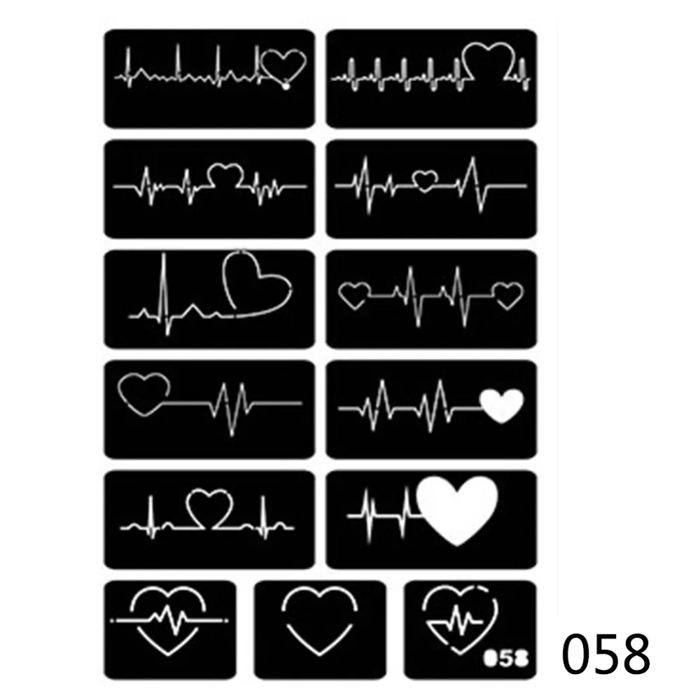 15 أنماط 1 ورقة الحناء الهندي مقاوم للماء الوشم الاستنسل تصميم المرأة هيئة الفن البخاخة الطلاء المؤقتة الوشم ملصق # 275072