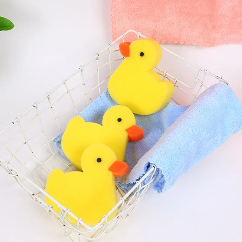 Baby Bath Sponges Duck Shape Shower Sponges Bathroom Supplies for Infants Kids Adults