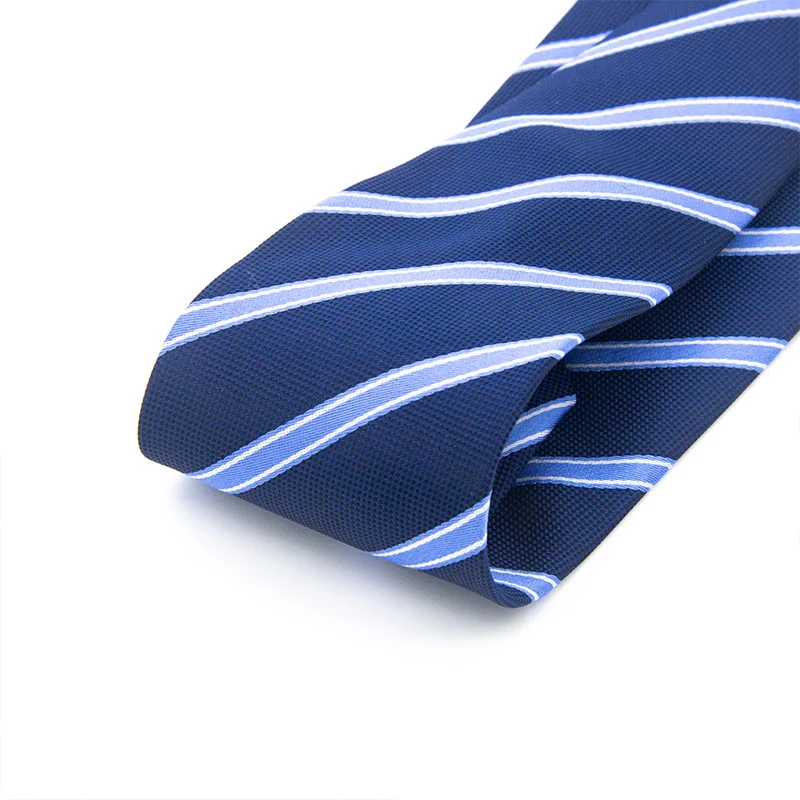 Men\'s Business Dress Zipper Tie Red Groom Wedding Blue Stripe Black Lazy Tie