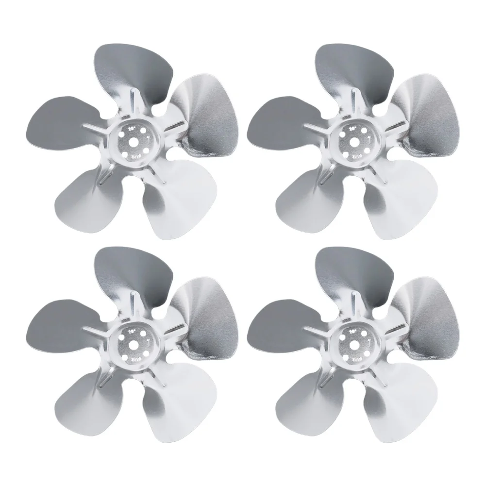 Radiator Fan Blade Kit 4pcs for Refrigerator Use with Aluminum Material and Suction-Style Geometry for Improved Air Circulation