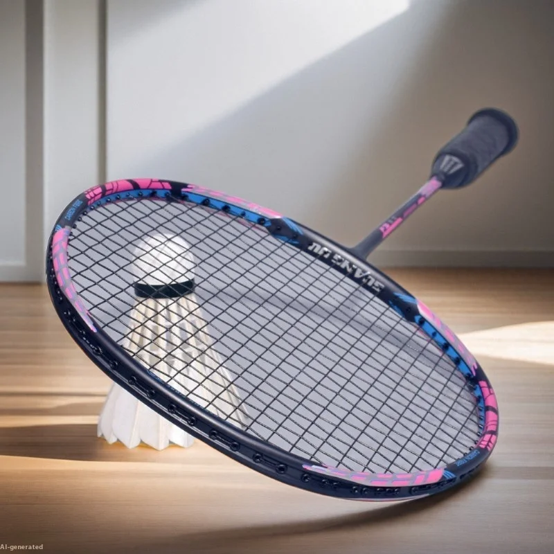 

Professional 4U Carbon Fiber Adult Badminton Racket Lightweight Couple Attack with PU Grip for Professional Players