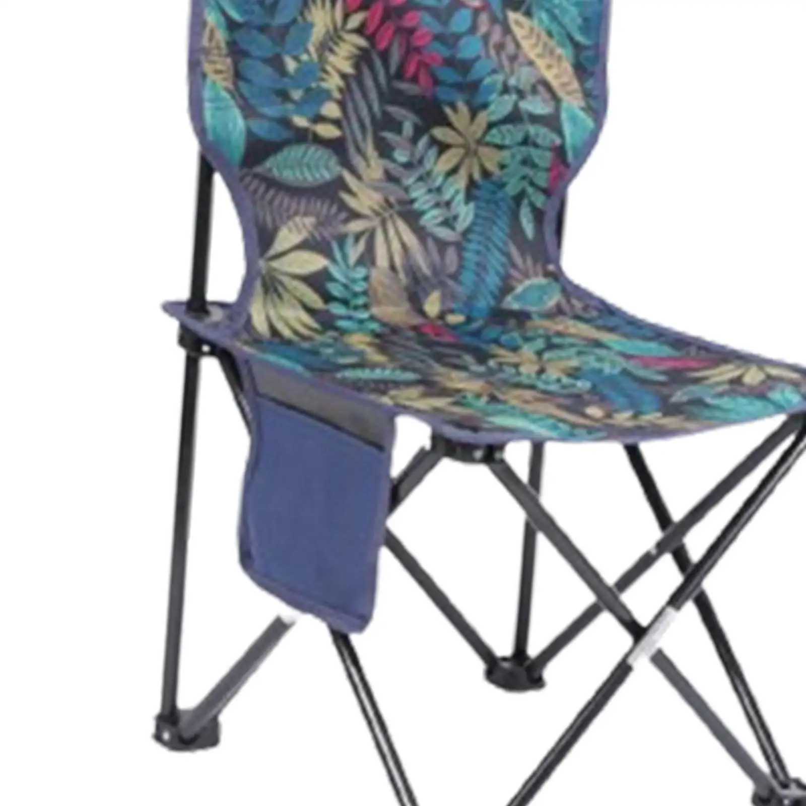 Camping Folding Chair Furniture Fishing Chair with Side Pocket Heavy Duty Beach Chair for Picnic Outdoor Garden Fishing Patio