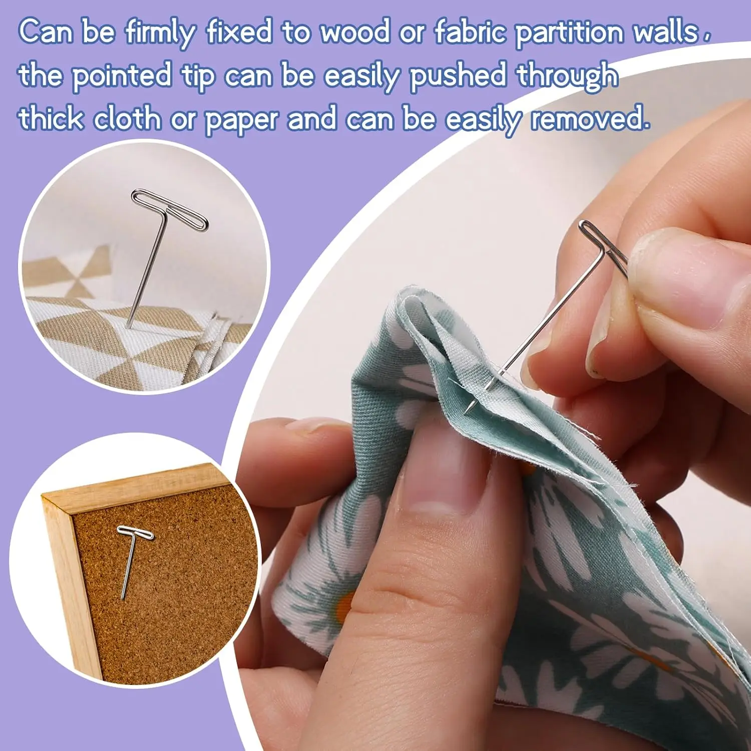 MIUSIE 120 قطعة T دبابيس الخياطة للشعر المستعار حجب الحياكة وصنع الشعر المستعار ودبابيس الرأس المصنوعة من الفولاذ المقاوم للصدأ للخياطة #3