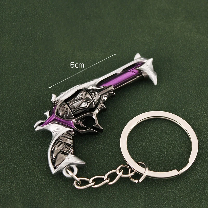 Valorant Weapon 6cm Rifles Vandal Prime Reaver 2.0 Karambit Knife Metal Game Peripheral Samurai Sword Model Keychain Gift Toy