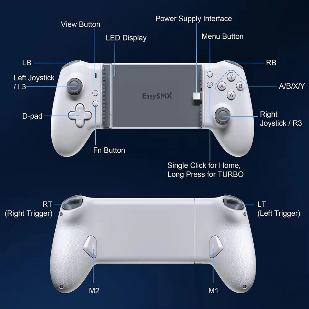 EasySMX M15 Mobile Phone Gamepad Type C Hall Mechanical Controller