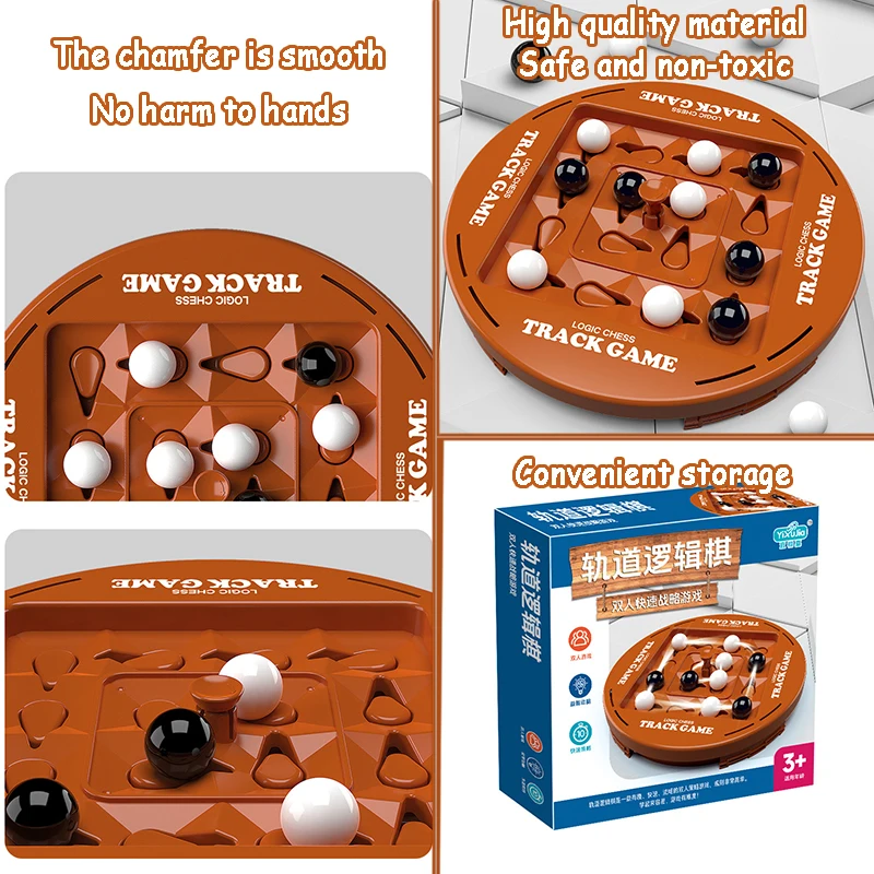 Smart Rotating Connect 4 Board Games Logic Thinking Track Matching Puzzle Brain Table Game Family Interactive Toys for Children