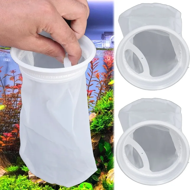1/5pcs Multifunction Nylon Filter Sump Bags Aquarium Filter Socks Bags with Frame Reusable Fish Tank Filtration Accessories view 2