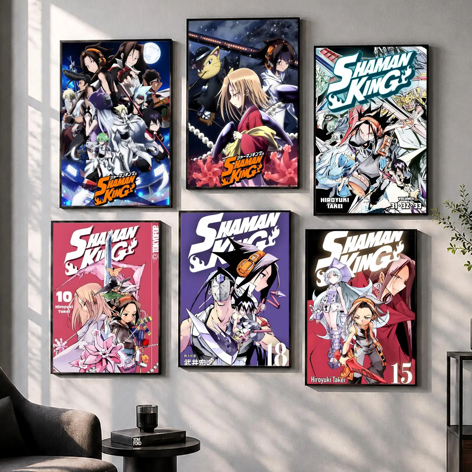 Anime S-Shaman k-King Poster Decorative Wall Sticker Mural Photo Print for Bedroom Living Room Hallway Home Decor Gift