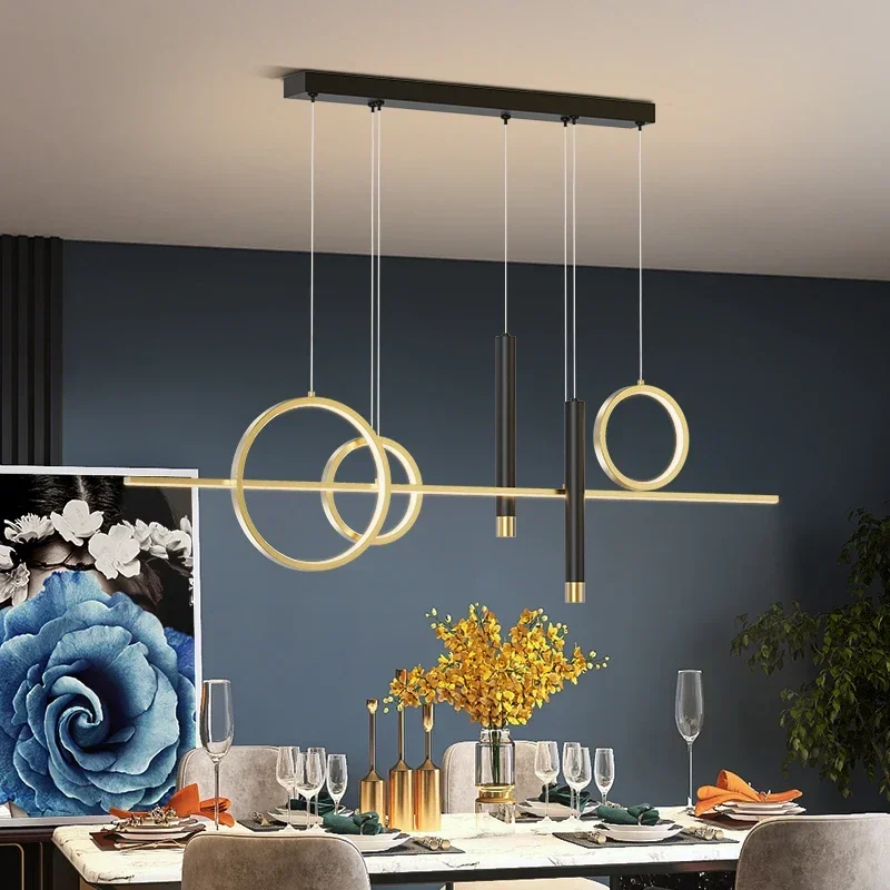 Imagem -03 - Moderno e Minimalista Led Luzes Pingente Elegante para Cozinha Barra Sala de Jantar Mesa Lustre Decoração para Casa Iluminação Lustres Luminárias