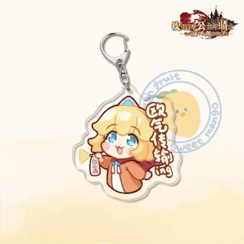 الكرتون Guardian حكايات أنيمي المفاتيح مزدوجة الوجهين الاكريليك أرقام مفتاح سلسلة حلقة قلادة اكسسوارات النساء الرجال المجوهرات هدية #6