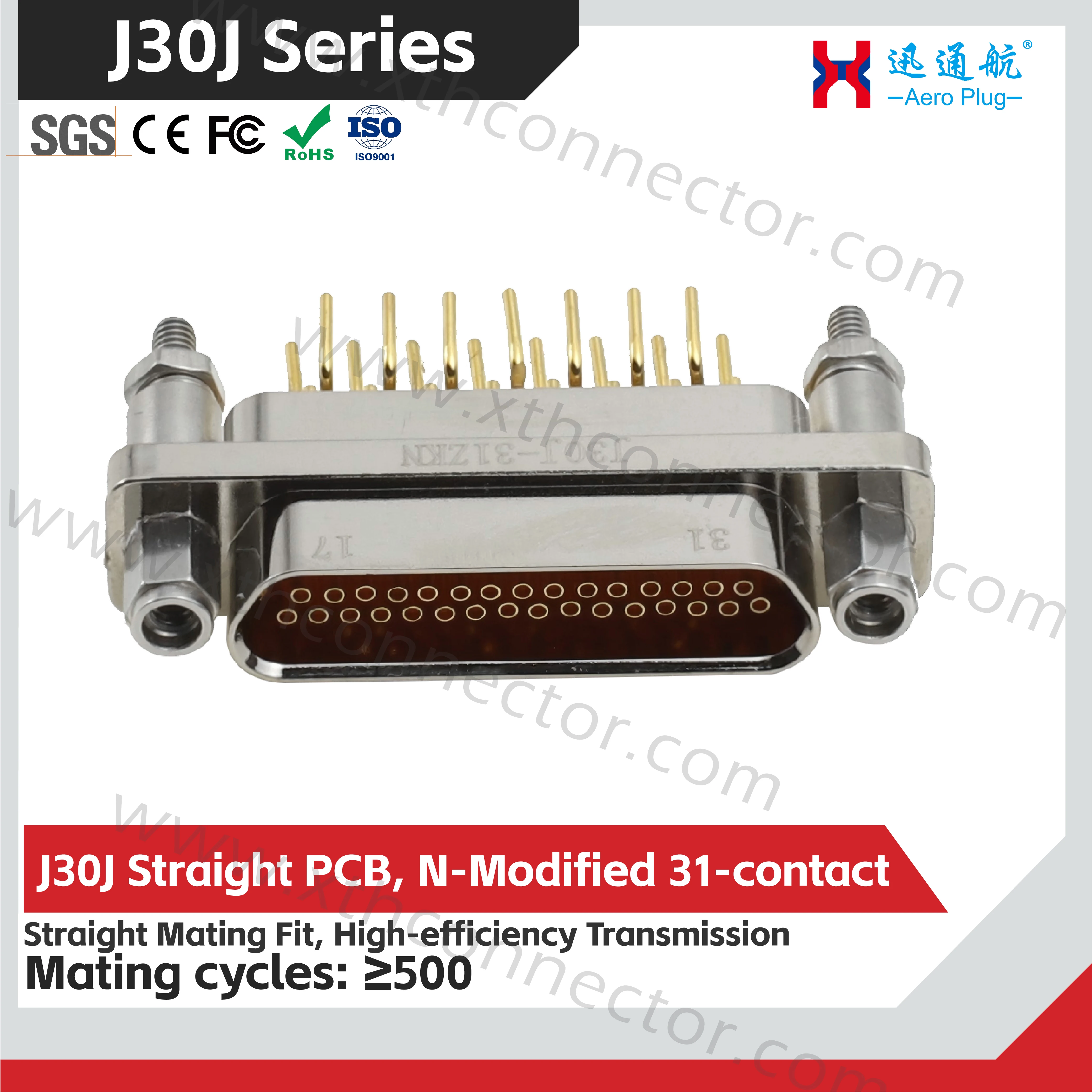 M83513 Micro D-type Connector J30J-31TJN J30J-31ZKN Aviation Plug Socket Rectangular Connector For 31 Core High-Quality PCB