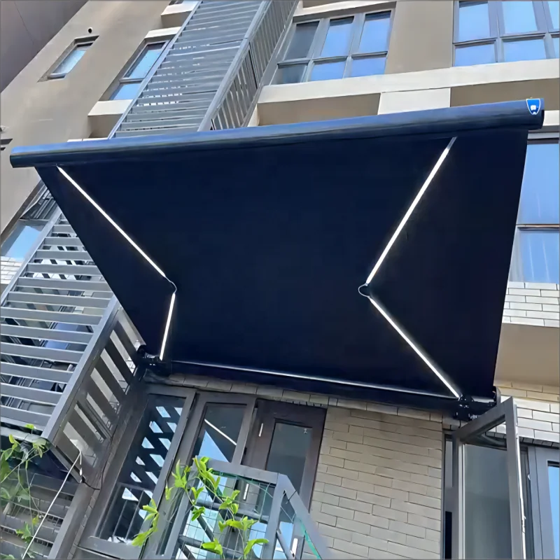 Factory Direct 2026 Retractable Awning Outdoor Waterproof Canopy Balcony Awning Full Cassette Motorized Awning for Patio