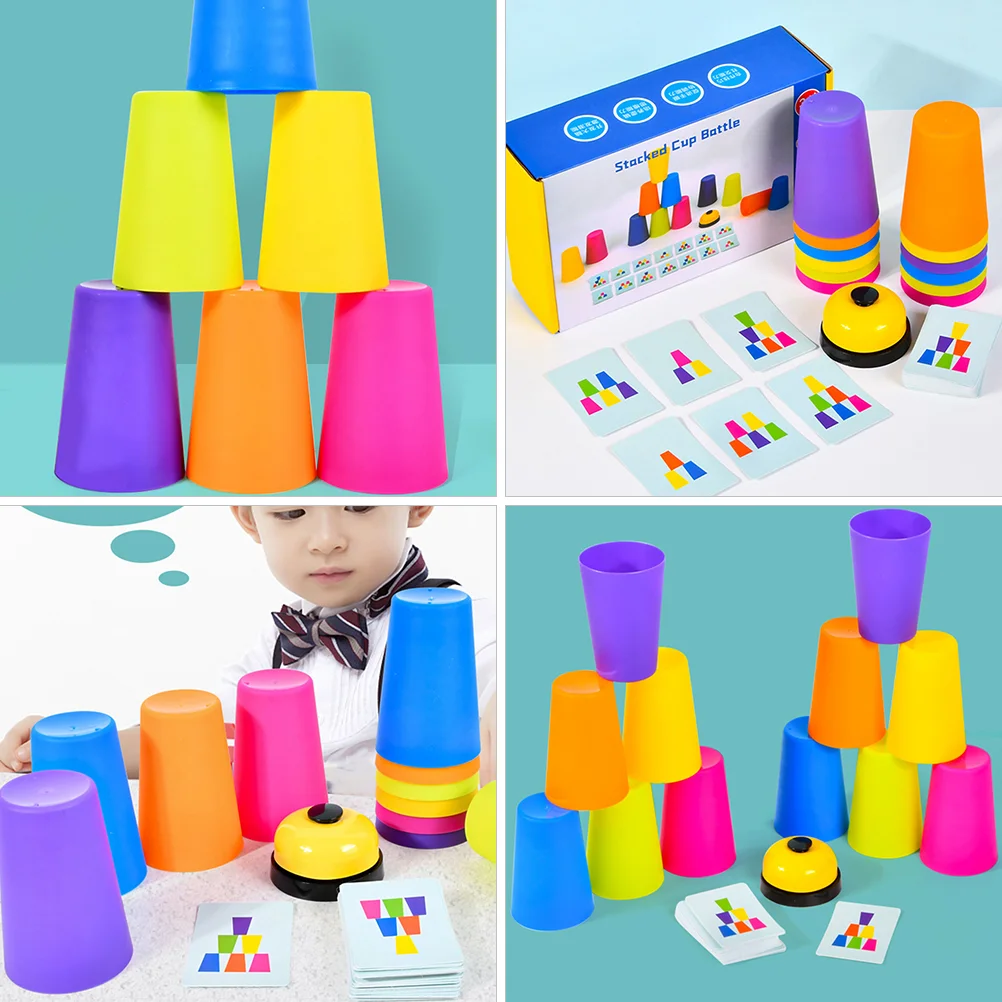 Tazas apilables para niños, juguete educativo para bebés, diseño creativo de aprendizaje temprano, promueve las habilidades sociales seguras, 12 Uds.