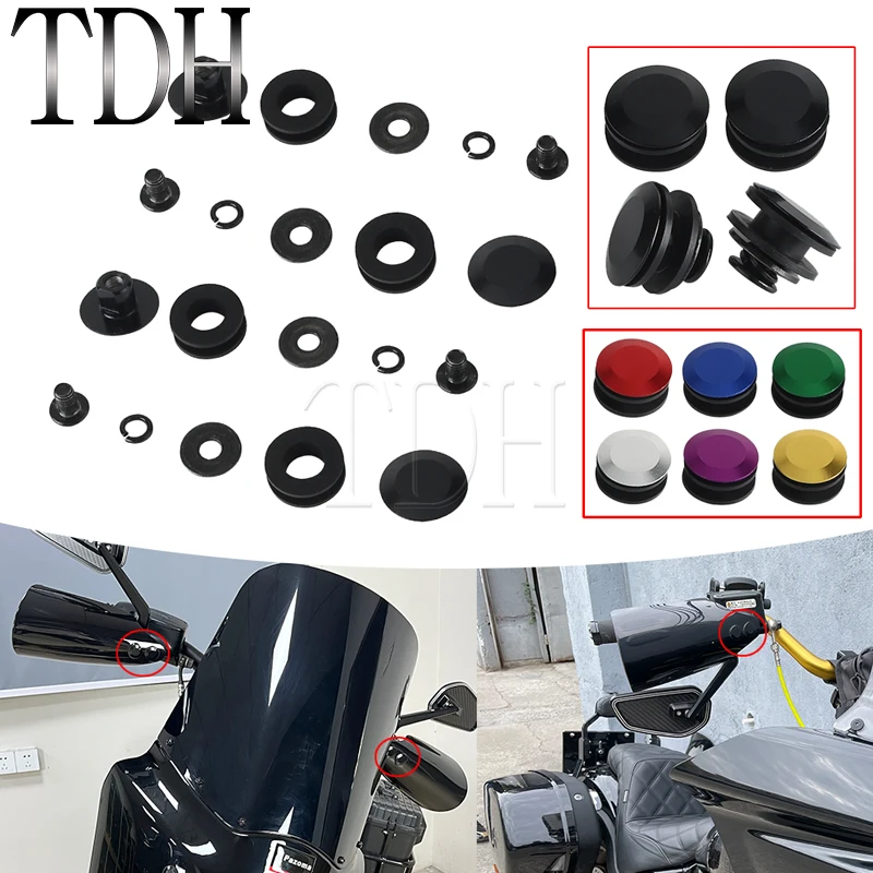 

Motorcycle Bushing Insert Hand Shield Guard Handguard Bolts For Harley Softail Low Rider ST 117 FXLRST Deluxe FLDE Street Bob