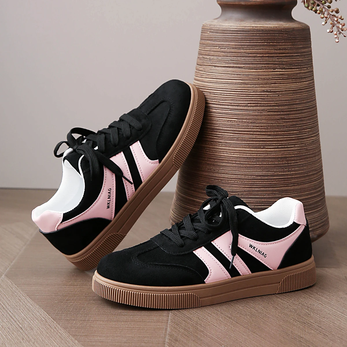 Modische Damen-Freizeitschuhe Neue Luxuriöse Flache Bequeme Slip-On Weiche Trendige Retro-Style College-Style Laufschuhe Sneakers – Detail 12
