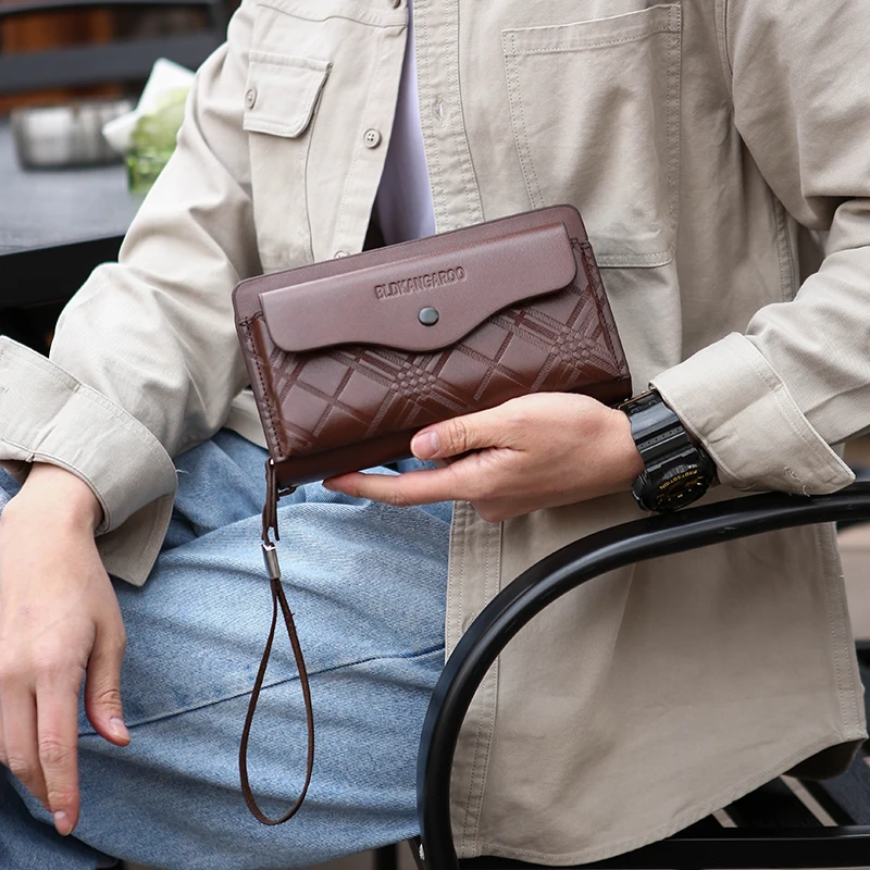 

Men's Fashion PU Trendy New Wallet Handbag bolsos para hombre sacoches hommes clutch borse luxury firmate sac luxe sac à main