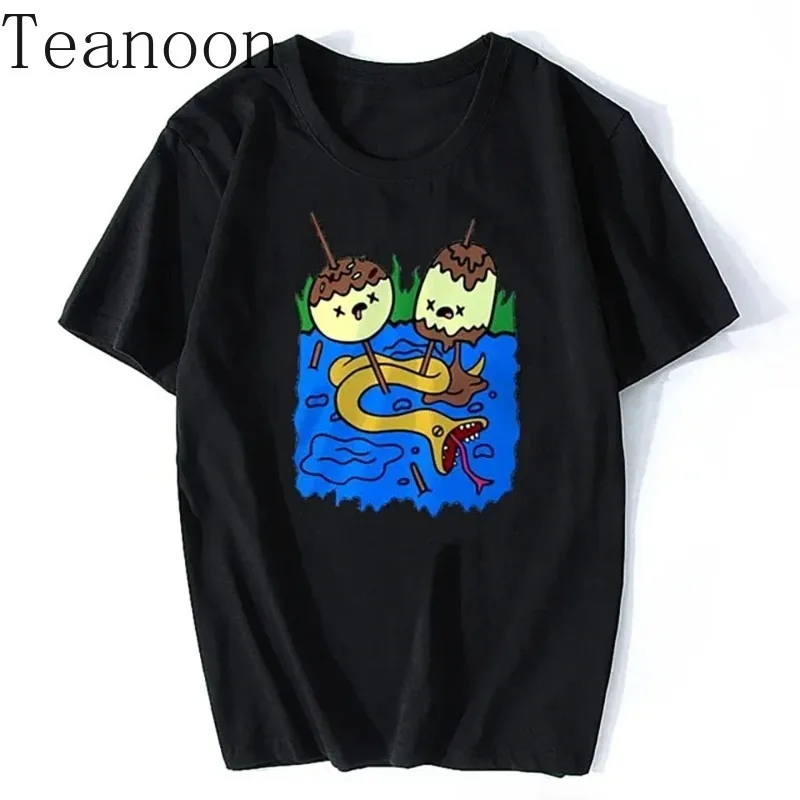 Teanoon Summer Rock Chewing Princess Casual Cotton T-Shirt Funny Marceline Gift Fashion Men's Clothing Adventure Time T-shirt