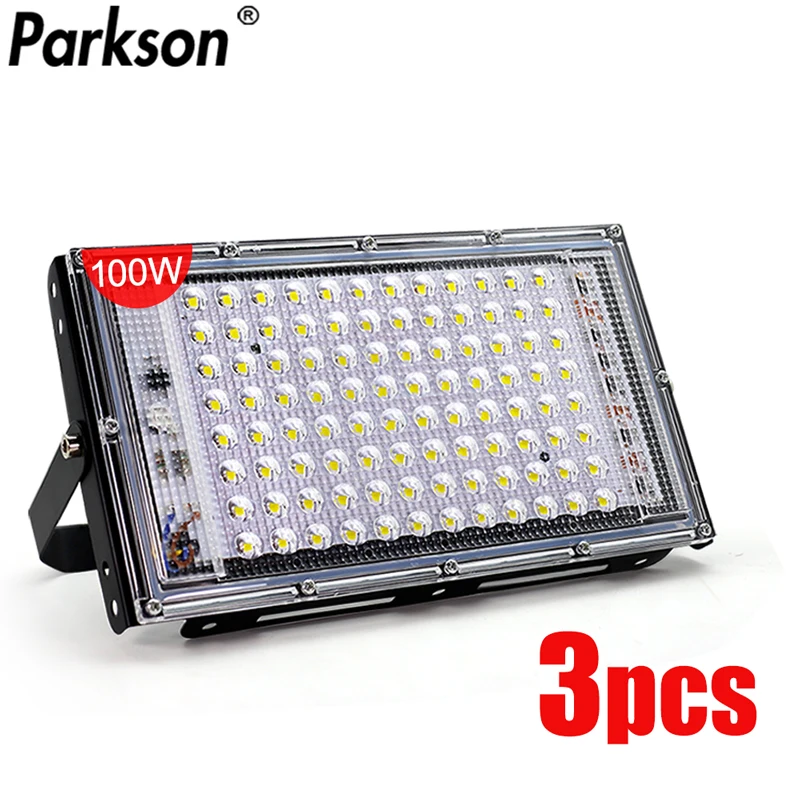 3pcs/lot Waterproof Led Flood light IP65 AC220V Led Spotlight 50W Street Lantern Projector Street Outdoor Lighting Garden Lights