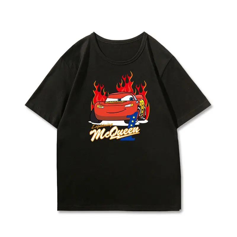 

Cars Lightning Mcqueen Kids Summer Cotton T - Shirt Casual Cartoon Printed Short Sleeve Loose Fit Daily Wear