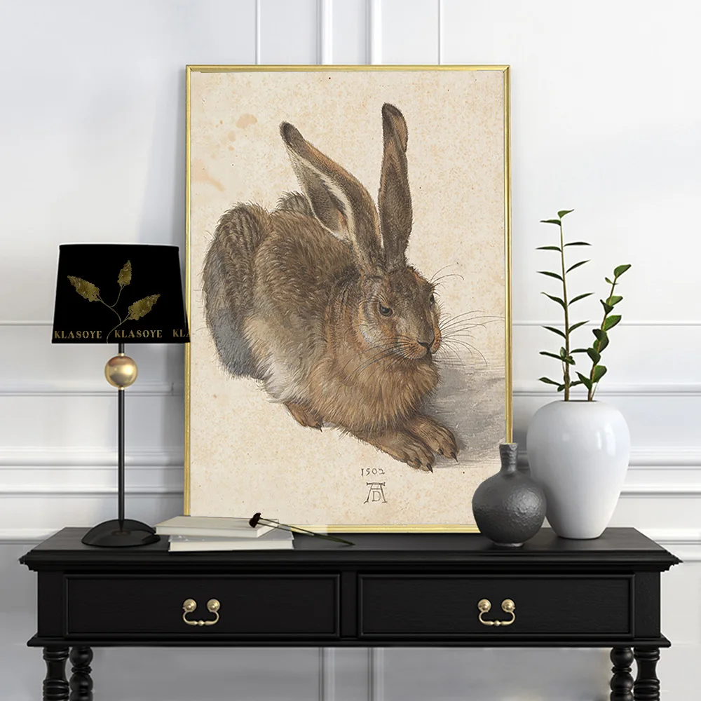 Albrecht Durer Exhibition Museum Vintage Poster Young Hare Canvas Painting Animal Rabbit Print Wall Stickers Home Room Decor