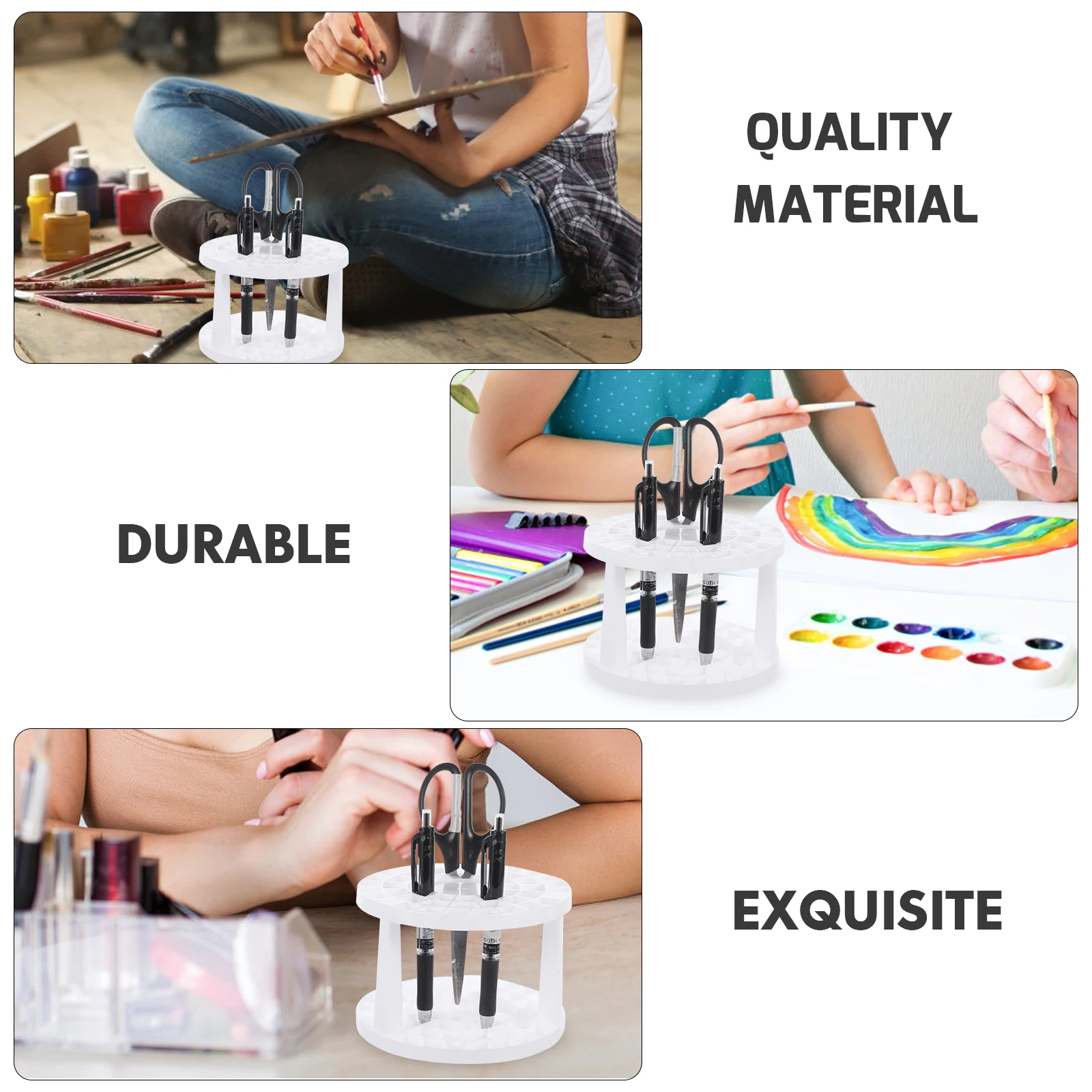 

Plastic Pen Pen Holder for Drawing Tools Paintbrush Holder Decor Storage Desk Decor Durable Design Students Artists