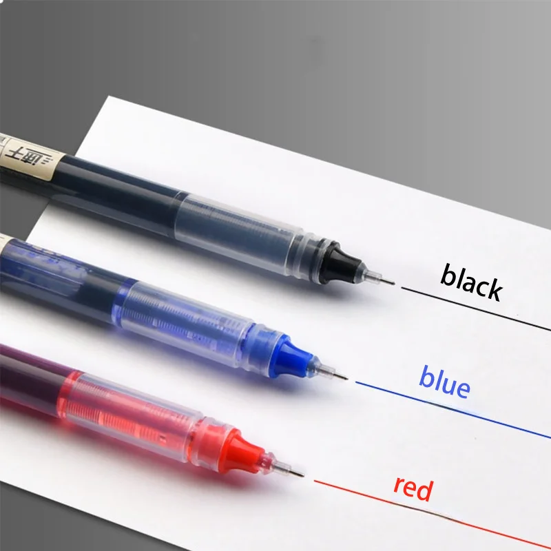 10/20PCS Hohe Qualität Nadel Typ Gel Stifte Schwarz Blau Rot Tinte Gerade Flüssigkeit Stift Schreibwaren Schule & büro Liefert – Detail 2