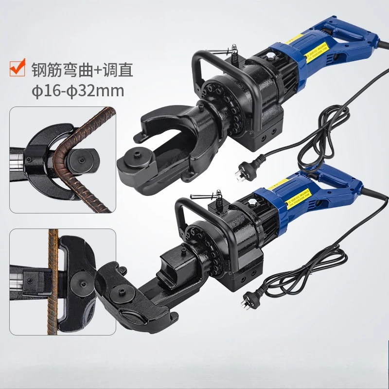 HRB-16 Electric Rebar Bender 16mm Portable Hydraulic Electric Rebar Steel Bender Bending Machine for Bending Rebar, Steel Bar