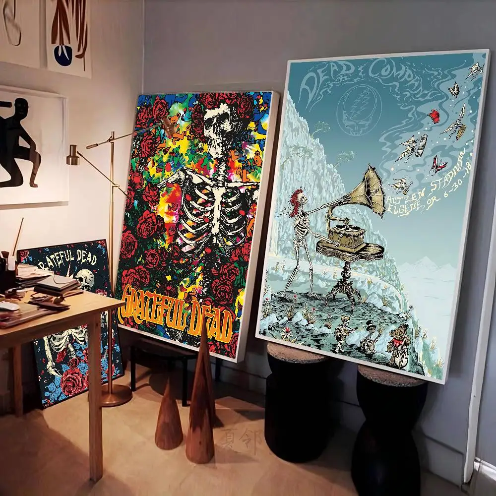 Band G-Grateful D-Dead Good Quality Prints and Posters Waterproof Paper Sticker Coffee House Bar Posters Wall Stickers