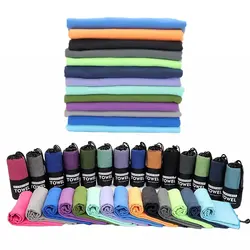 Strandlaken Sport Microfiber Snelle Droge Zak Handdoek Draagbare Ultralichte Absorberende Handdoek Voor Zwembad Gym Fitness Yoga