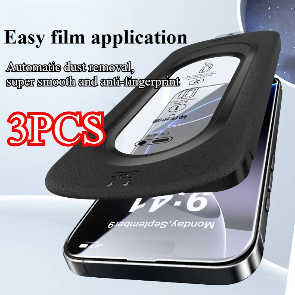 

3Pcs Premium Tempered Glass for iPhone 16 Pro 16e 15 14 13 12 11 Pro Max Easy Install HD Glass for iPhone 15 14 16 Plus X XS