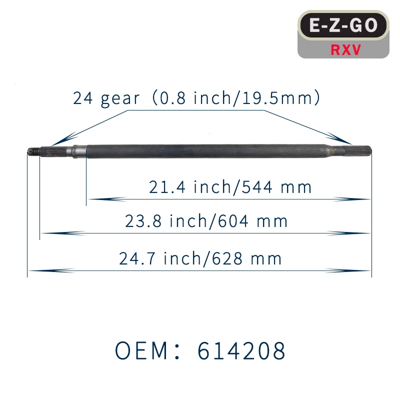 عمود محرك عمود المحور الخلفي لعربة الجولف مناسب لـ EZGO RXV 2008-UP، محور محرك السيارة لمشاهدة معالم المدينة 0EM # 614208 / 614209