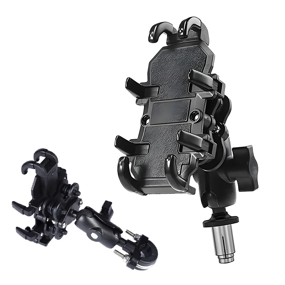 

360° Adjustable Shockproof Motorcycle Bike Phone Holder Fork Stem Cellphone Stand Bicycle Riding Navigation Bracket GPS Bracket