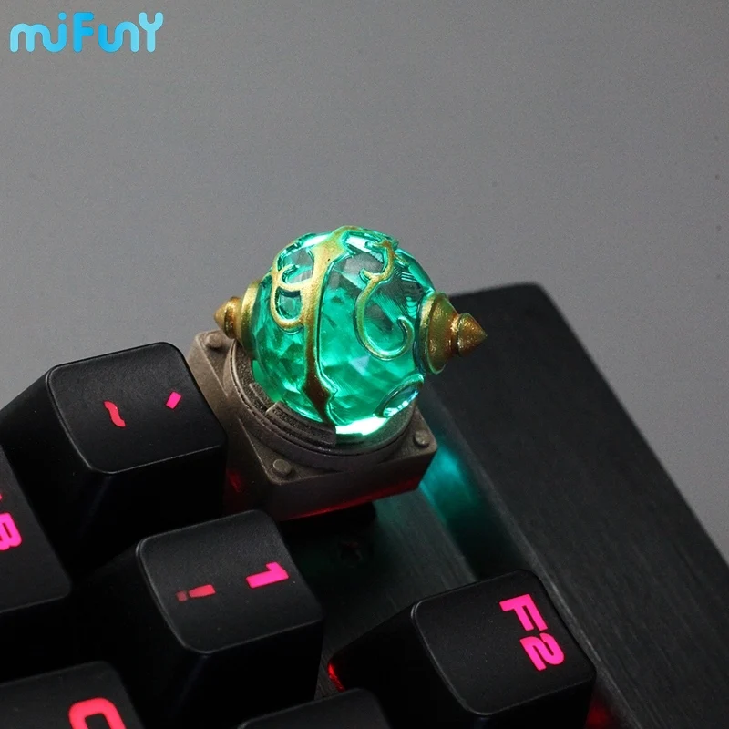 Imagem -02 - Mifuny Phantom Beast Keycaps Parukball Elf Keycap Caps Transparentes Personalizados para Teclado Mecânico Presente Artesanal de Resina