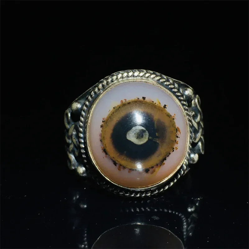 Amazing natural eye stone Ring Kpop Crystal Adjustable Ring Irregular Geometry Punk Vintage Ring Set for man New Fashion Jewelry